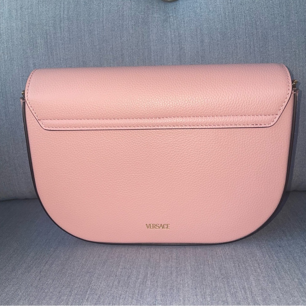 Pink🔥Versace Saddle bag Crossbody Shoulder bag satchel purse La Medusa bag - Picture 5 of 16